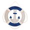 7.75" Nautical Life Preserve Anchor Wooden Hanging Wall Decor